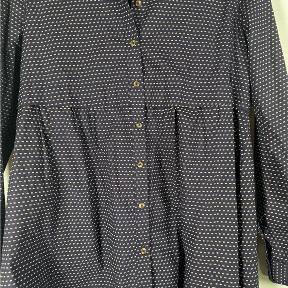 Maeve Anthropologie Aled Polka Dot Tunic M Preppy Oversized Casual New Girl Work - Picture 6 of 13